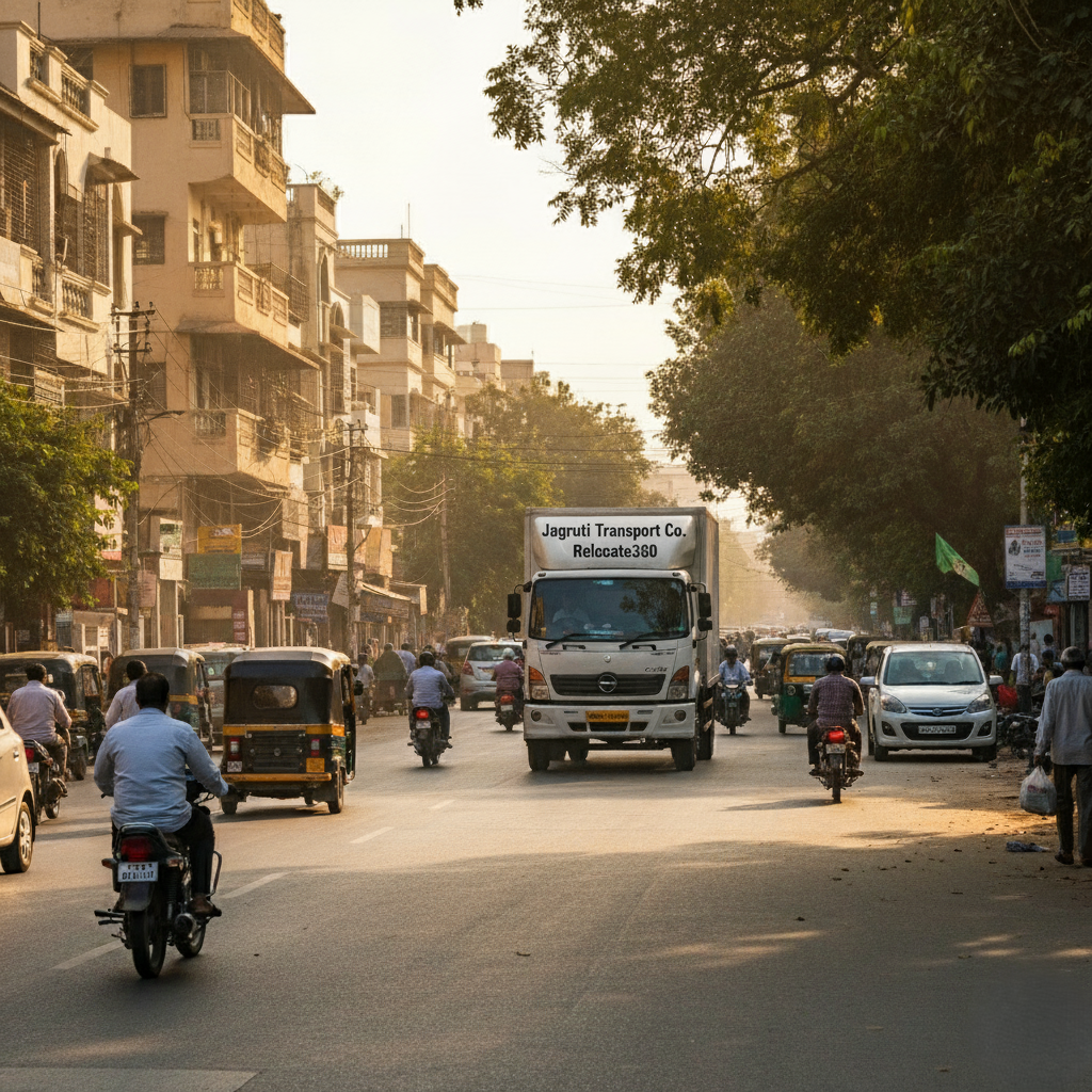 Transport of goods in a truck